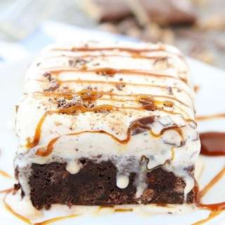 Toffee Ice Cream Brownie Bars