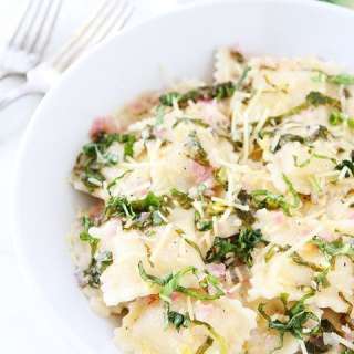 Cheese Ravioli with Lemon Basil Butter Sauce
