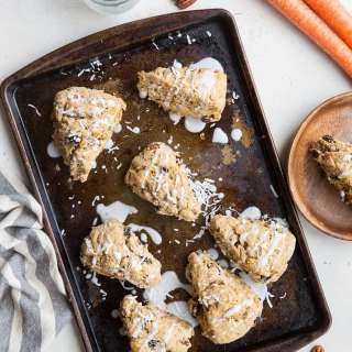 Vegan Carrot Cake Scones (Gluten-Free)
