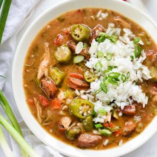 Chicken, Crab & Andouille Sausage Gumbo