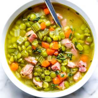 The BEST Split Pea Soup with Ham