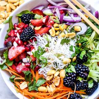 Vietnamese Rice Noodle Salad with Berries
