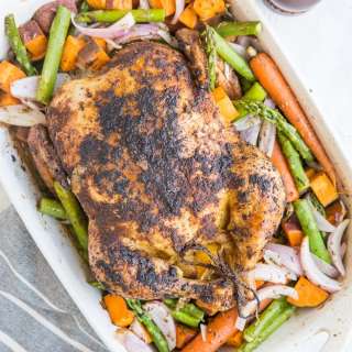 Whole Roast Chicken and Vegetables
