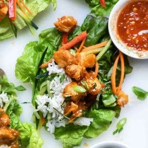 Instant Pot Orange Chicken Lettuce Wraps