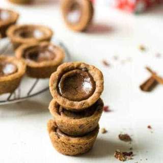 Shortbread Cookie Cups with Brown Sugar Cinnamon Filling (Whole Wheat)