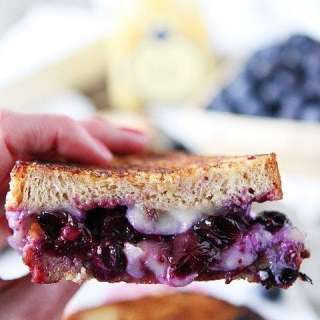 Blueberry, Brie and Lemon Curd Grilled Cheese