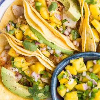 Fish Tacos with Mango Salsa