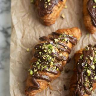 Pistachio & Kataifi Chocolate Croissants