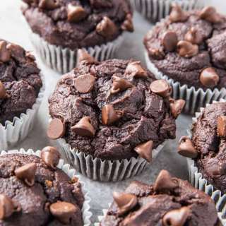 Paleo Double Chocolate Banana Bread Muffins
