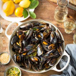 Mussels steamed in orange & fennel