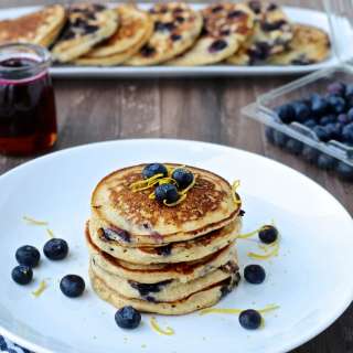 Lemon Ricotta Blueberry Pancakes