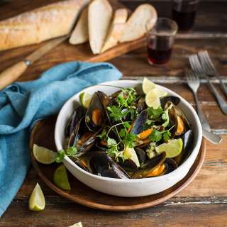 Quick and easy creamy masala mussels with sherry