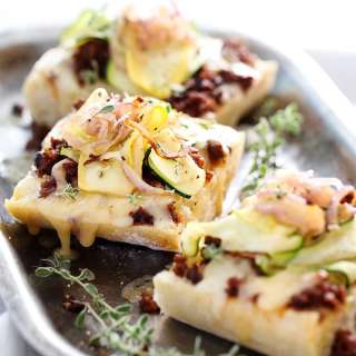 Zucchini and Chorizo Cheese Toast