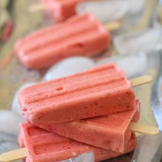 Strawberry Coconut Milk Popsicles
