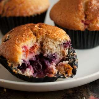 Apricot & blueberry muffins
