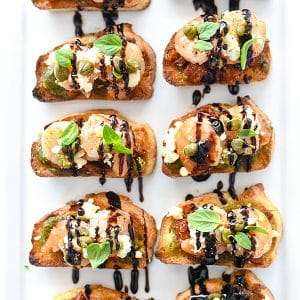Pesto and Garlic Shrimp Bruschetta Recipe