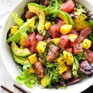 Mango and Ahi Tuna Poke Salad