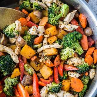 Butternut Squash Ginger Chicken Stir Fry