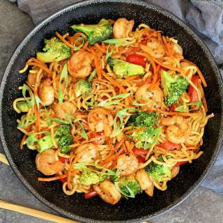 Shrimp Stir Fry with Noodles