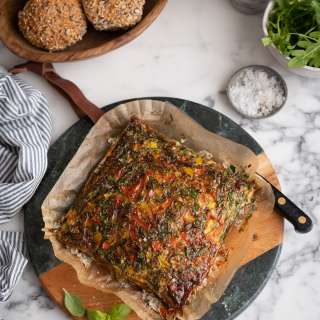 Healthy air fryer frittata with vegetables recipe