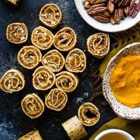 Vegan Healthy Pumpkin Pie Pinwheel Bites