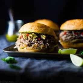 "Pho" Slow Cooker Pulled Pork Sandwiches