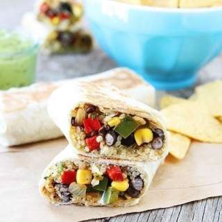 Crispy Black Bean Quinoa Burritos
