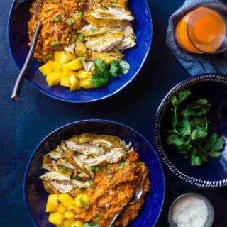 Slow Cooker Mango Chicken and Sweet Potato Bowls