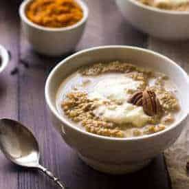 Breakfast Quinoa Recipe with Pumpkin and Whipped Ricotta