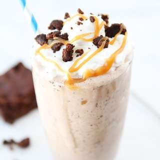 Salted Caramel Brownie Milkshake