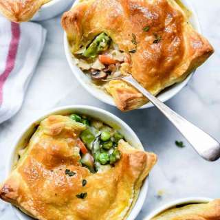 Chicken Pot Pie with Puff Pastry Crust