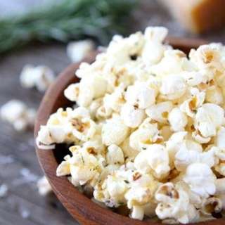 Garlic Rosemary Parmesan Popcorn
