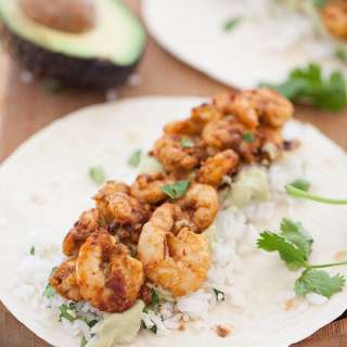 Chipotle Shrimp Burritos with Simple Avocado Crema