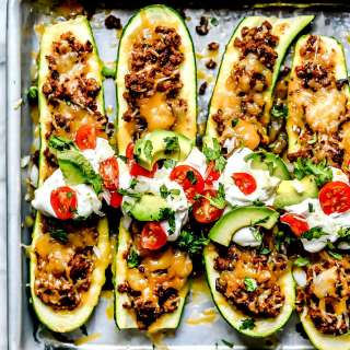 Taco Stuffed Zucchini Boats