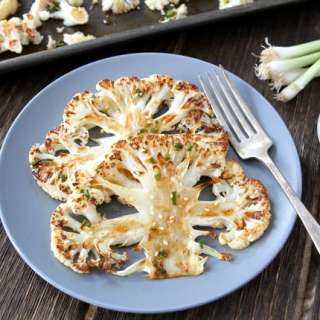 Cauliflower Steaks with Ginger-Soy Sauce