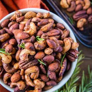 Maple Rosemary Roasted Nuts