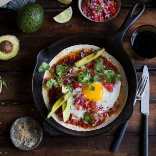 Huevos Rancheros with chipotle