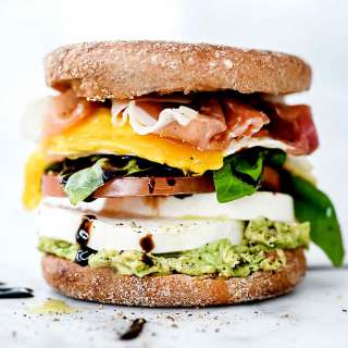 Healthy Caprese Breakfast Sandwich