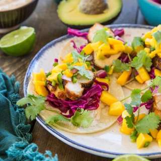 Grilled Chicken Tacos with Mango Salsa