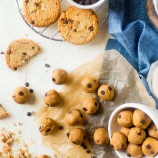 Vegan Cookie Dough Stuffed Peanut Butter Bites