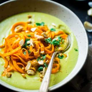 Coconut Curry Soup with Sweet Potato Noodles