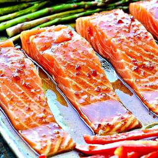 Sheet Pan Sweet Chili Salmon and Veggies