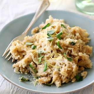 Easy Lemon Orzo Faux Risotto