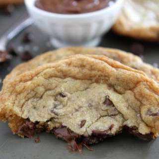 Giant Nutella Stuffed Chocolate Chip Cookies