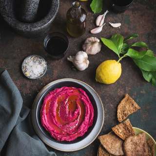 The best roast beetroot hummus