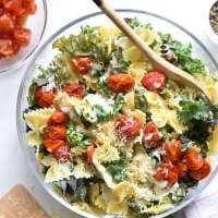 Kale Caesar Pasta Salad