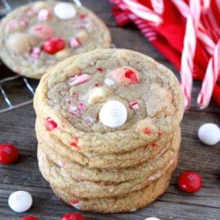 White Chocolate Peppermint M&M Cookies