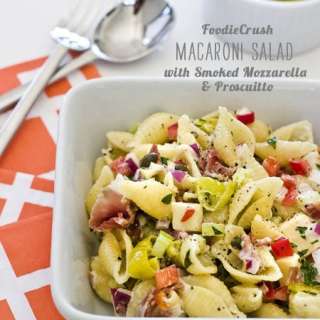 Macaroni Salad with Smoked Mozzarella and Proscuitto