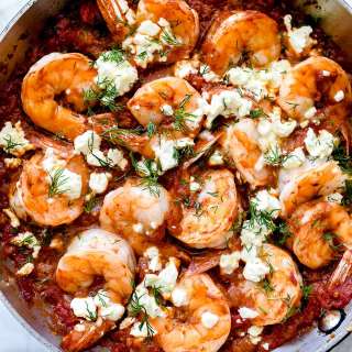 Saucy Greek Baked Shrimp