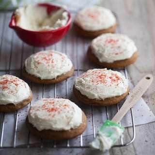 Soft Gingersnaps with White Chocolate Cream Cheese Frosting